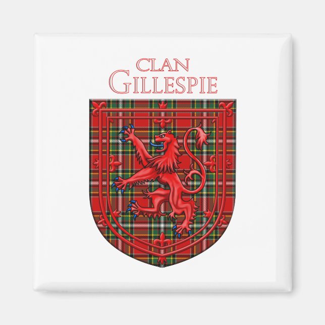 Aimant Gillespie Tartan Scottish Plaid Lion Rampant (Devant)