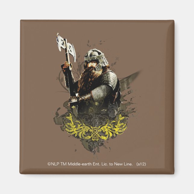 Aimant GIMLI™ Avec Collage Vecteur Ax (Devant)