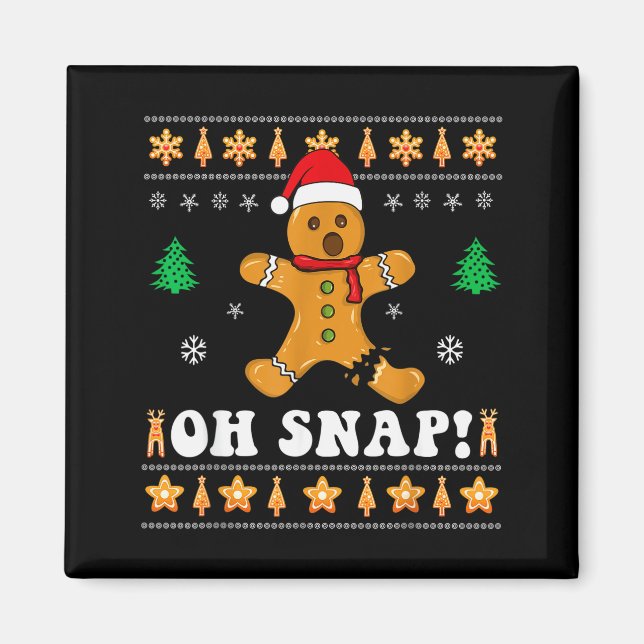 Aimant Gingerbread Christmas Oh Snap! Xmas Baking Baker H (Devant)