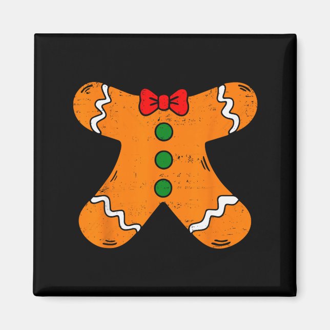 Aimant Gingerbread Man Body Costume For Halloween Or Chri (Devant)