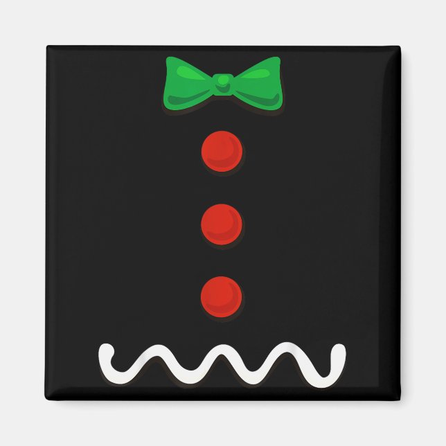 Aimant Gingerbread Man Christmas Costume  (Devant)
