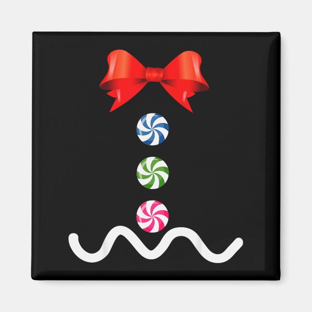 Aimant Gingerbread Man Christmas Costume Cookie Baking  (Devant)