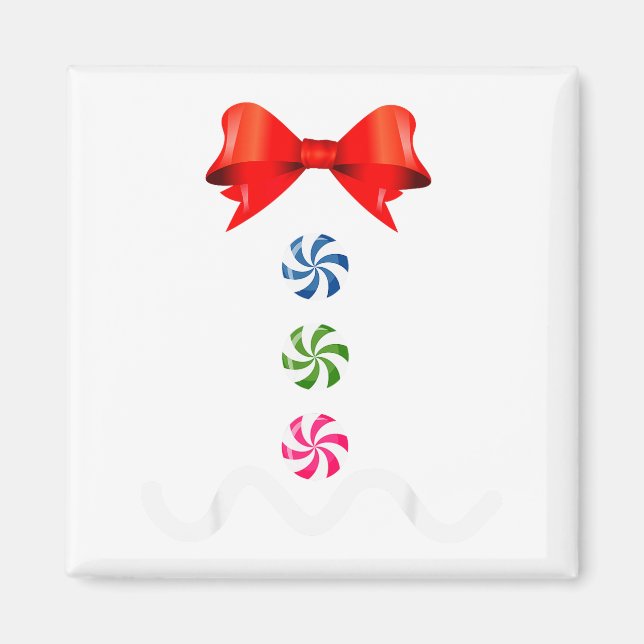 Aimant Gingerbread Man Christmas Costume Cookie Baking  (Devant)