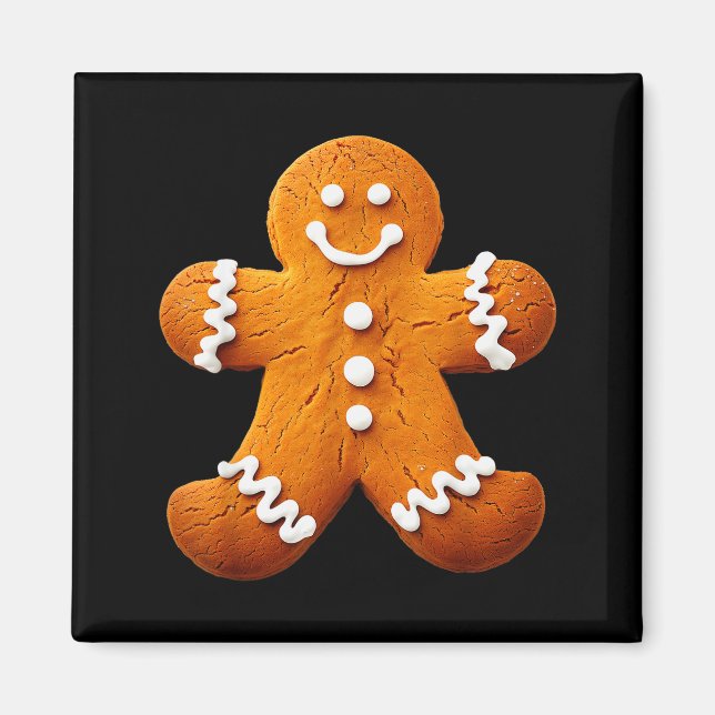 Aimant Gingerbread Man Costume Funny Halloween Christmas  (Devant)
