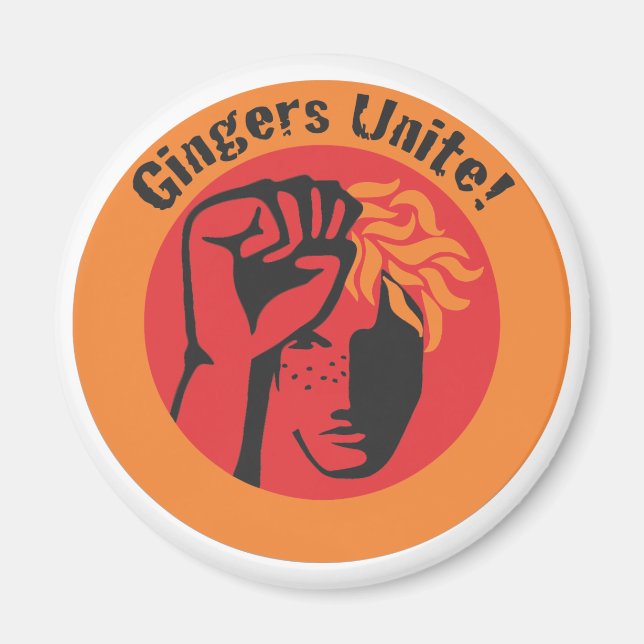 Aimant Gingers Unissez-vous ! (Devant)