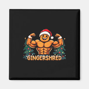 Aimant Gingersher Funny Gingerbread Homme Gym Bodybuildin