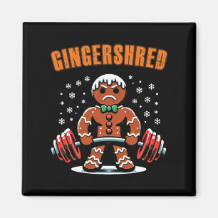 Aimant Gingersher Funny Gingerbread Homme Gym Bodybuildin