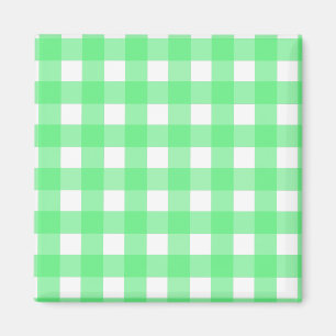 Aimant Gingham vert