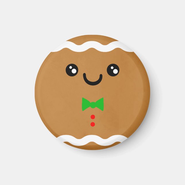 Aimant Gingpain homme drôle Noël gingembre homme pain (Devant)