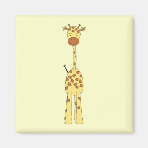 Aimant Girafe mignonne grande. Animal de bande dessinée