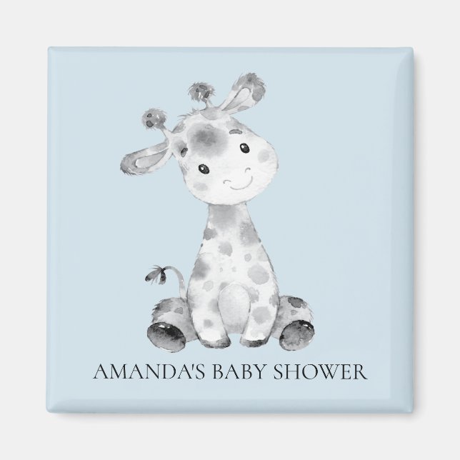Aimant Giraffe Baby shower Favoriser l'aimant (Devant)