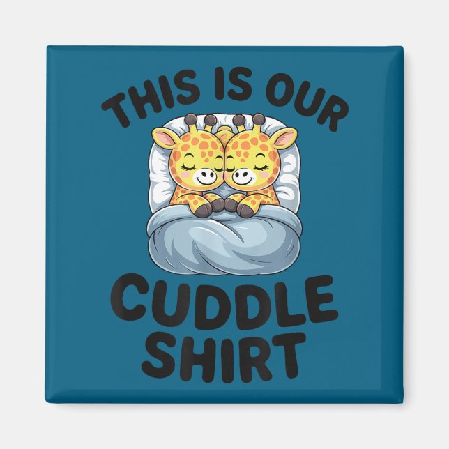 Aimant Giraffe Couple Cute Love This Is Our Cuddle  (Devant)