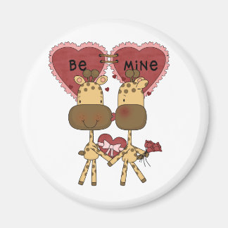 Aimant Giraffe Valentine Love T-shirts et cadeaux