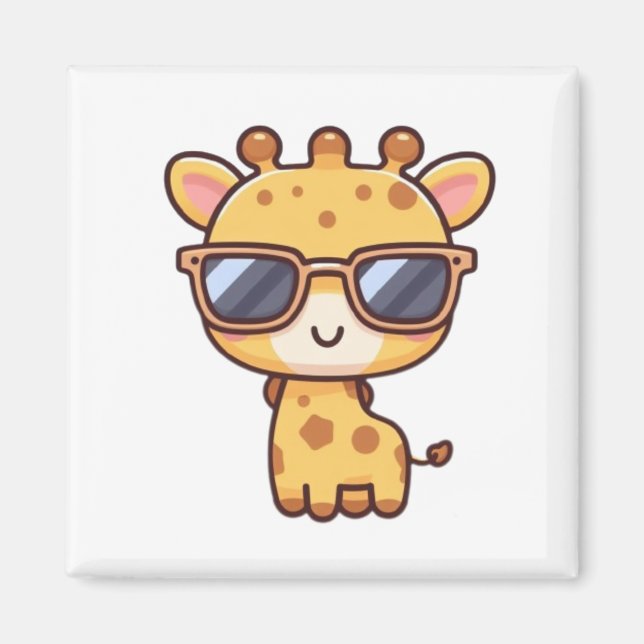 Aimant Giraffe with sunglasses (Devant)