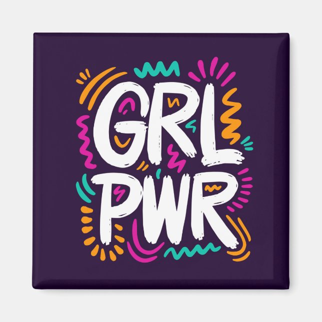 Aimant Girl Power (Devant)