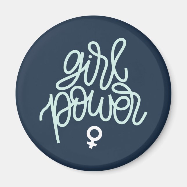 Aimant Girl Power" Féministe (Devant)