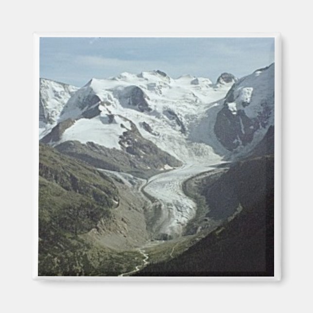 Aimant Glacier Mortaratch en Suisse (Devant)