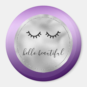 Aimant Glam Silver Purple Black Eyelashes
