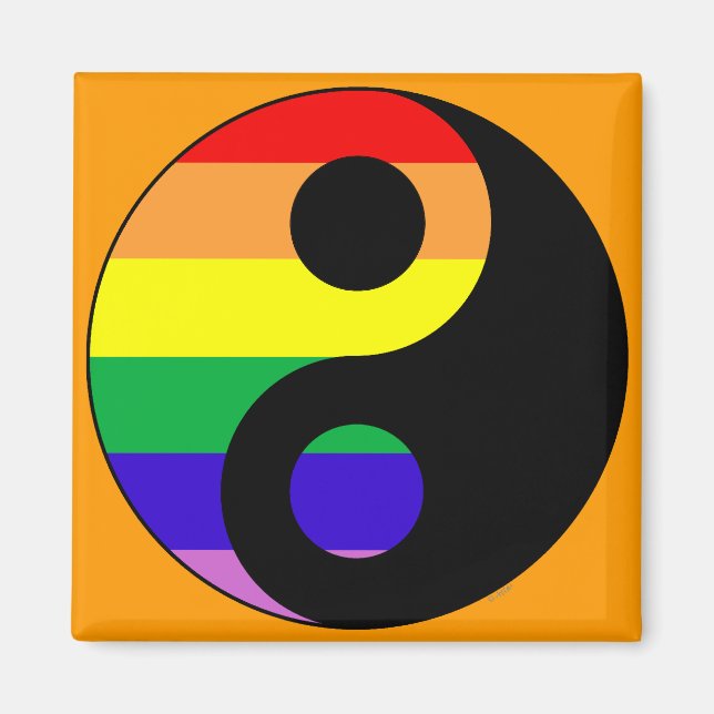 Aimant GLBT YinYang (Devant)