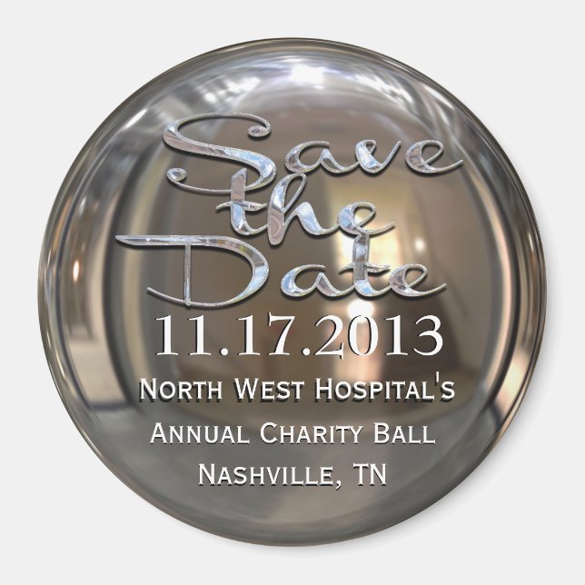 Aimant Glimmer Enregistrer l'aimant de date (Devant)