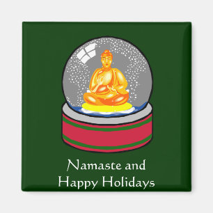 Aimant Globe De Neige Bouddha