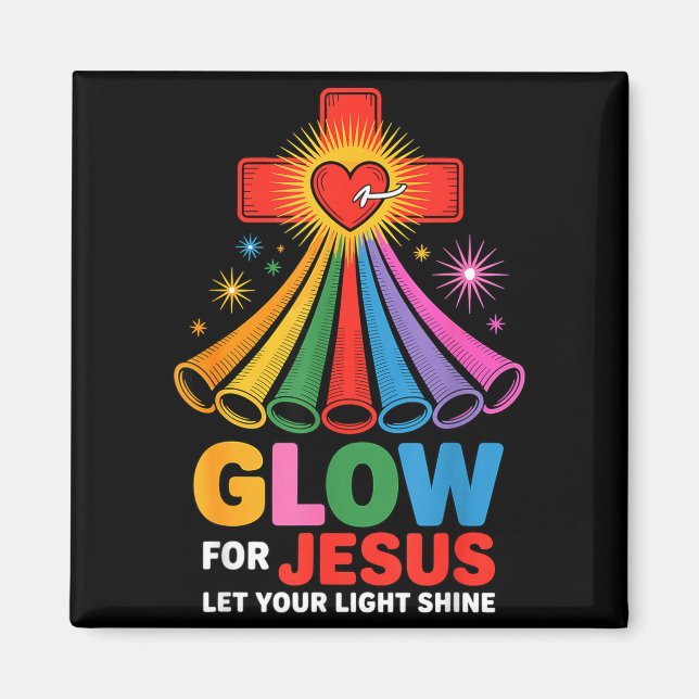 Aimant Glow For Jesus Christian Faith  (Devant)