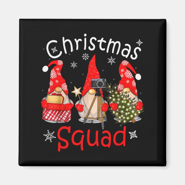 Aimant Gnome Christmas Squad Group Matching Christmas Par (Devant)