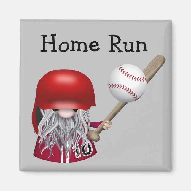 Aimant Gnome de baseball de circuit (Devant)