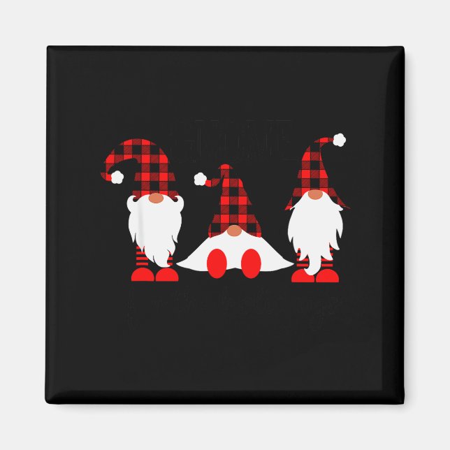 Aimant Gnomes For The Holidays Buffalo Plaid Gnome Christ (Devant)
