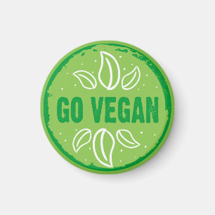 Aimant Go Vegan, végétalien, végétarien,