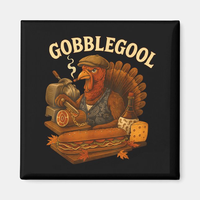 Aimant Gobbol Turkey Thanksgiving  (Devant)