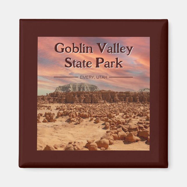 Aimant Goblin Valley State Park Utah Souvenir (Devant)