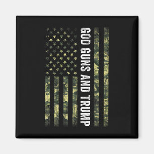 Aimant God Guns Et Trump 2e Amendement Drapeau Américain