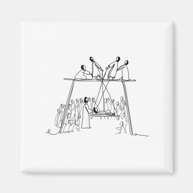 Aimant God Heals Man Of Palsy Let Down Through The Roof R (Devant)