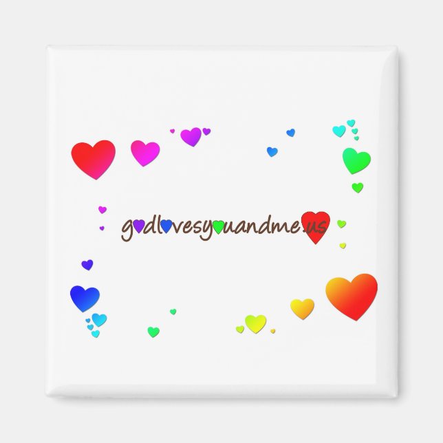 Aimant Godlovesyouandme.us (Devant)