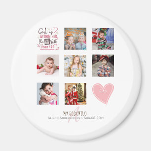 Aimant GODMOTHER PHOTO COLLAGE Cadeau avec verset peut mo