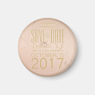 Aimant Gold Blush Orchid Enregistrer l'aimant de date