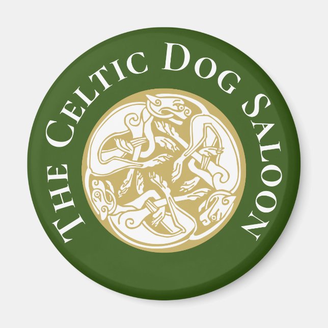 Aimant Gold Celtic Chien Trio Personnalisé (Devant)