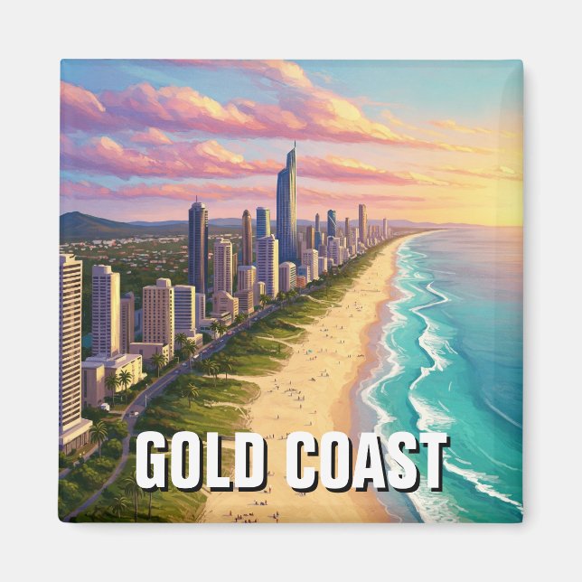 Aimant Gold Coast Australia Travel (Devant)