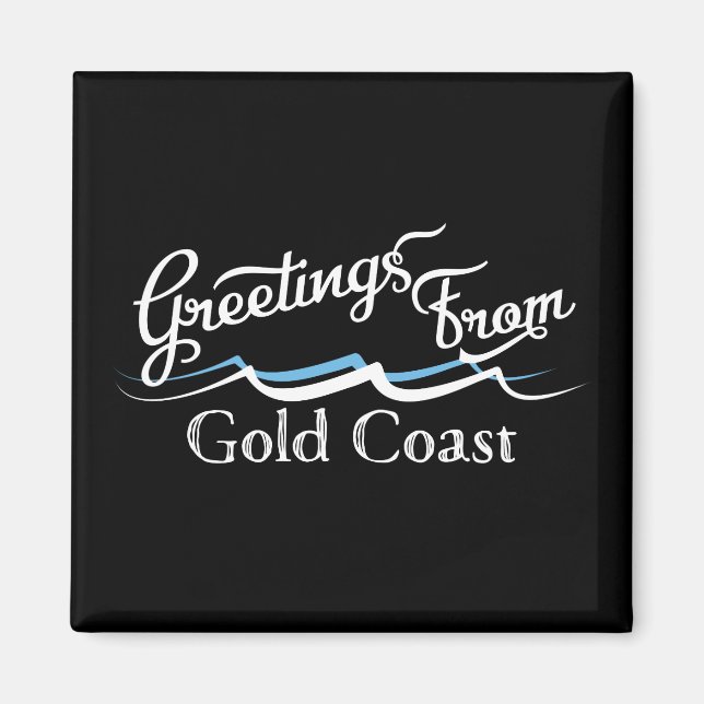 Aimant Gold Coast Water Waves (Devant)