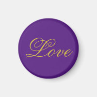 Gold Color Script Love Purple Mariage Calligraphie