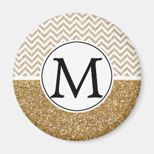 Aimant Gold Glam Faux Parties scintillant Chevron