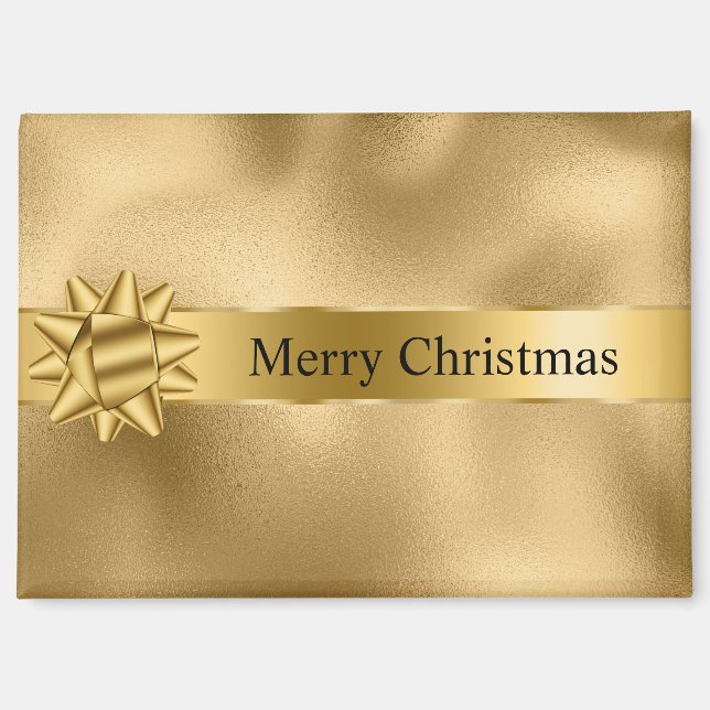 Aimant Gold Glam Ribbon et Bow Christmas (Recto)
