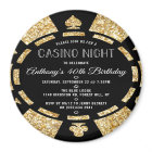 Gold Parties scintillant Poker Chip Casino Soirée