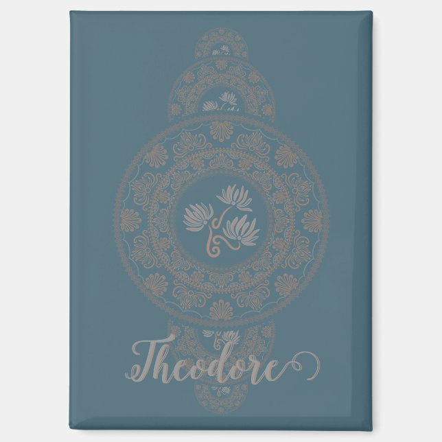 Aimant Gold Rococo Lotus Ornamental Mandala (Recto)