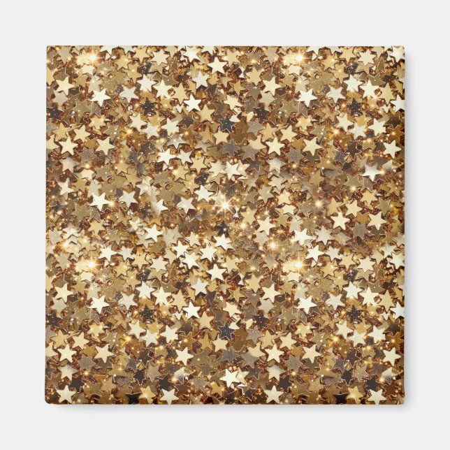 Aimant Gold Stars Confetti (Devant)