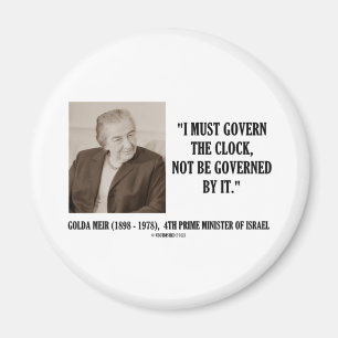 Aimant Golda Meir I doit régir la citation d'horloge