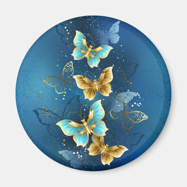 Aimant Golden butterflies (Devant)