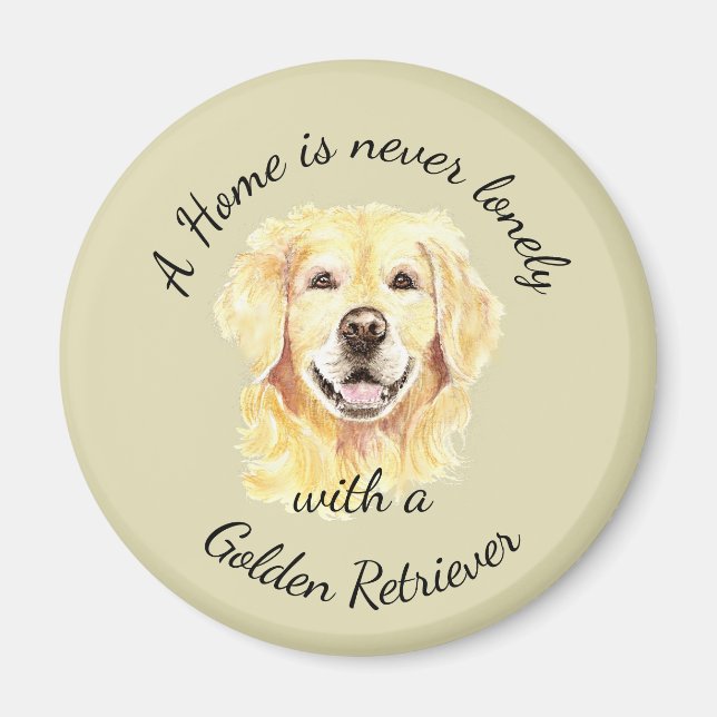 Aimant Golden Retriever Chien Accueil Citation Animaux de (Devant)