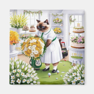 Aimant Golf Cadeaux d'anniversaire pour Amoureux des chat